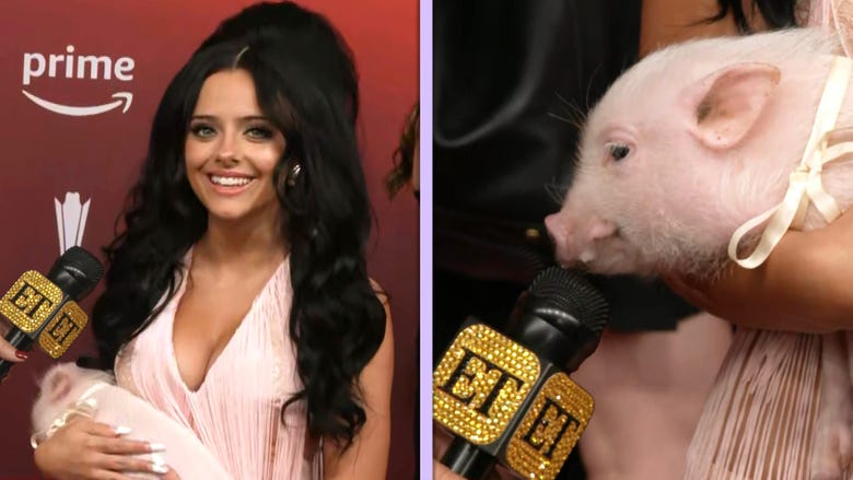 Why Jessie Murph Carried a Pig on the ACMs Red Carpet! (Exclusive)